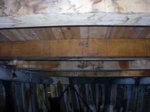 Repairing deck and deck beams wooden fishing boat