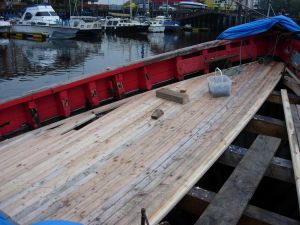 Motor Zulu Fifie trawler conversion wooden deck repairs