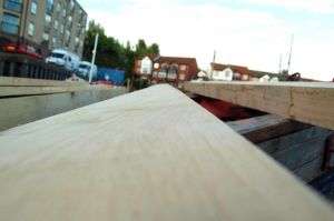 Oak beams for mfv conversion deck repairs