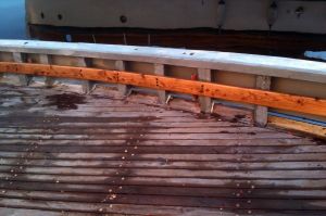 Wooden Deck repair stringer frames replaced